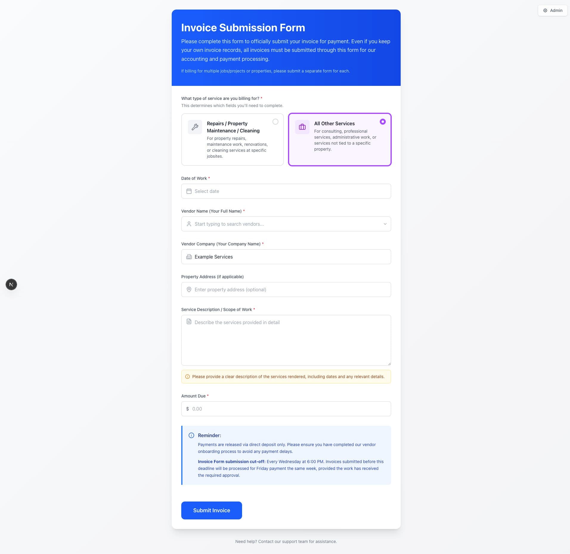 Invoice intake, running from source